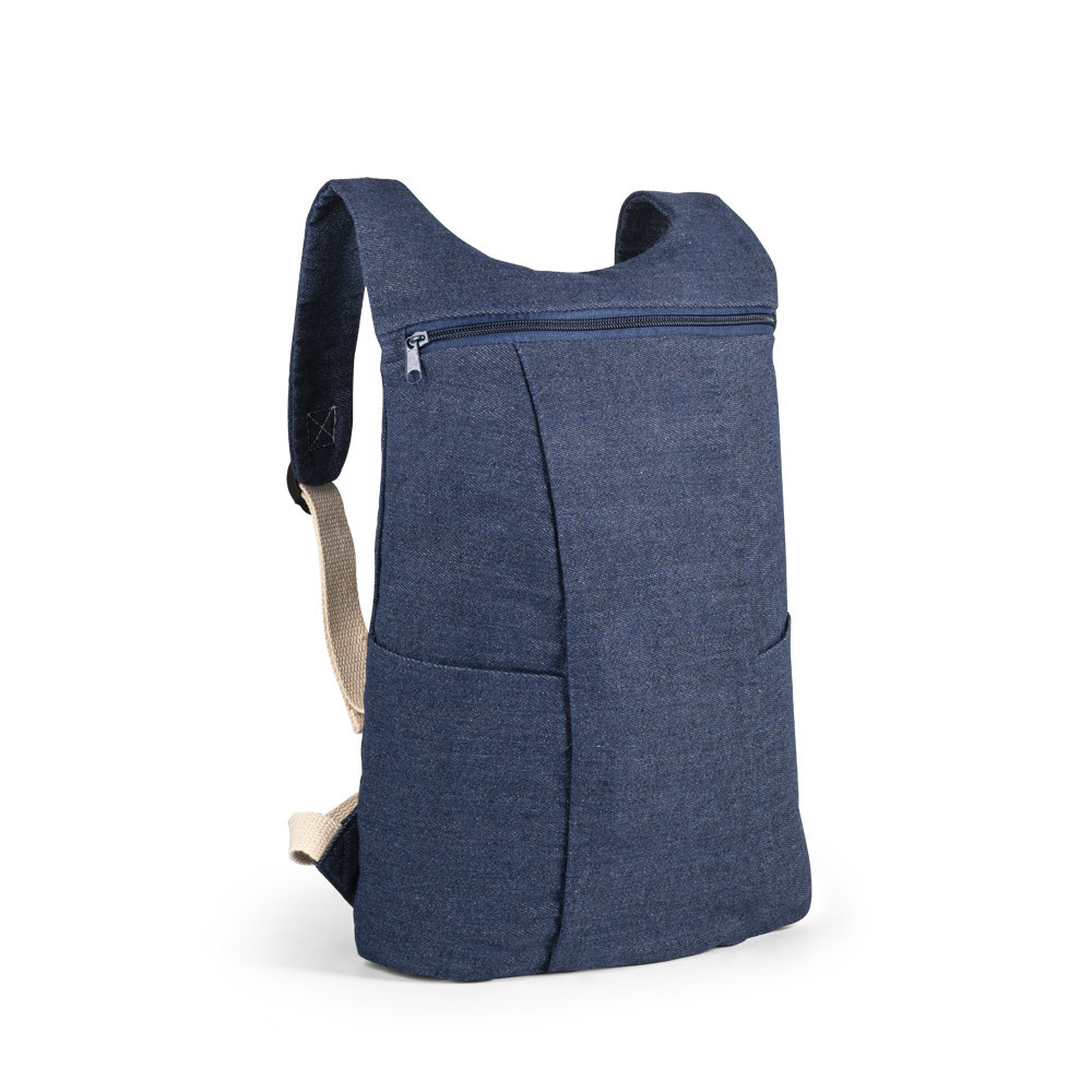 MOCHILA CASUAL EM DENIM RECICLADO (300 G/M²)