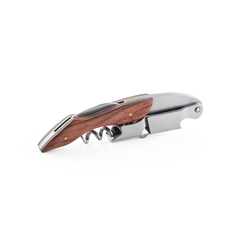 SACA ROLHAS EM MADEIRA E AÇO INOX