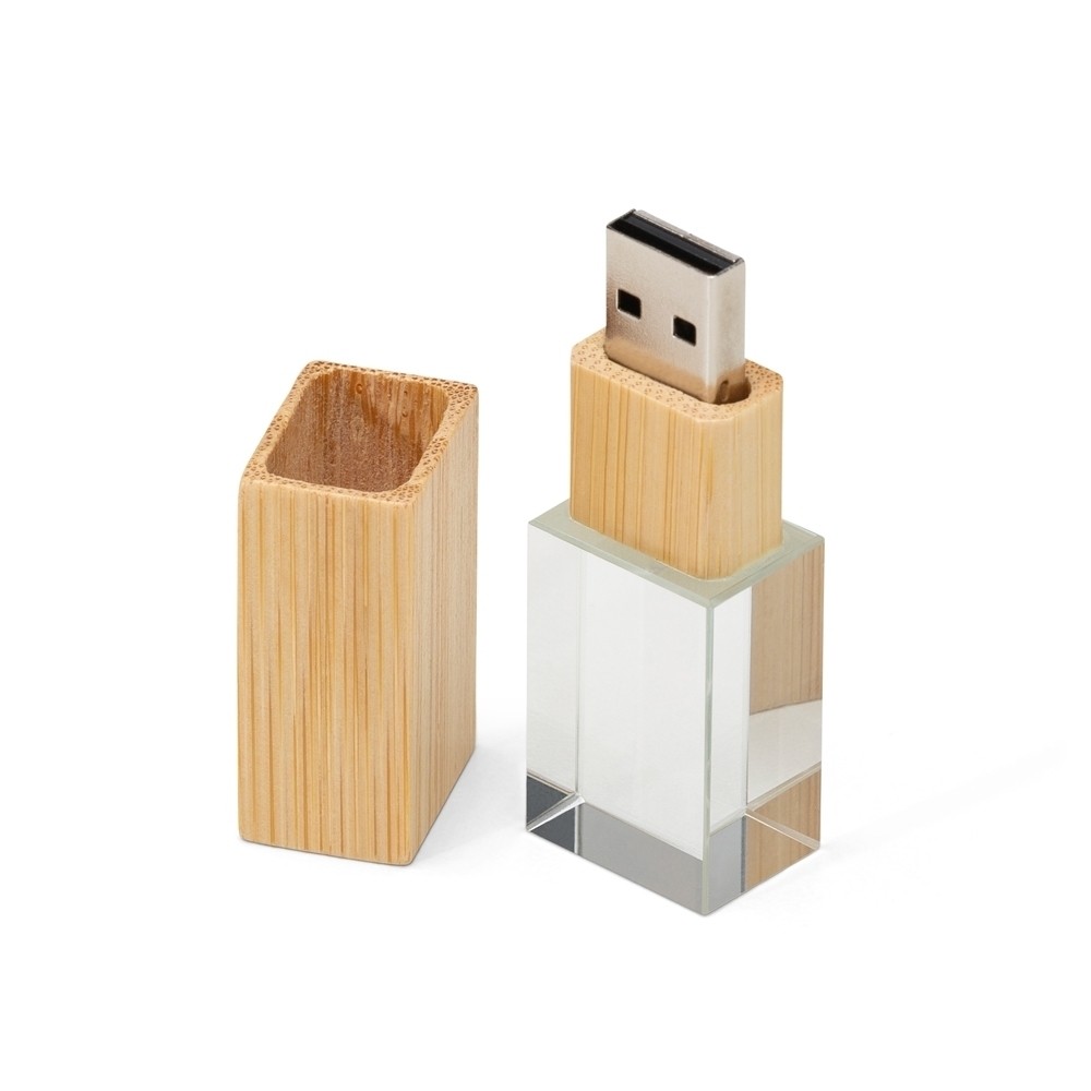 Pen Drive Cristal Bambu