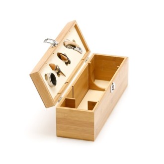 CONJUNTO PARA VINHO BAMBU