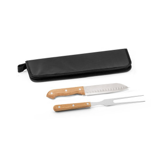 KIT CHURRASCO COM ESTOJO EM 210D COM 2 PEÇAS