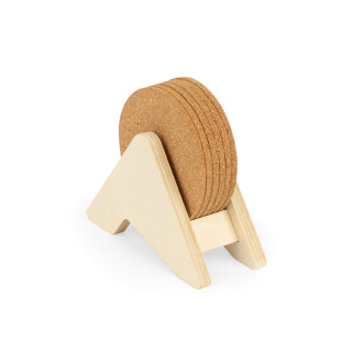 PORTA COPOS EM MADEIRA COM 6 BASES