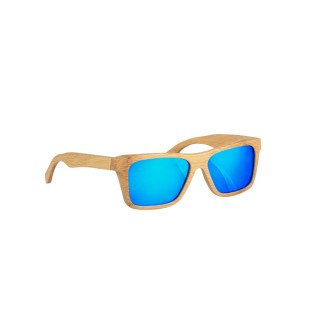 ÓCULOS DE SOL EM BAMBU COM LENTES ESPELHADAS