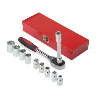 KIT FERRAMENTA COM 12 PEÇAS EM ESTOJO METÁLICO