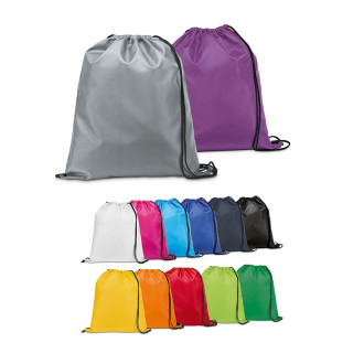 SACOLA MOCHILA NYLON COM ALÇAS EM PRETO