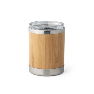 COPO DE BAMBU E AÇO INOX DE PAREDE DUPLA ISOLADA 350ML